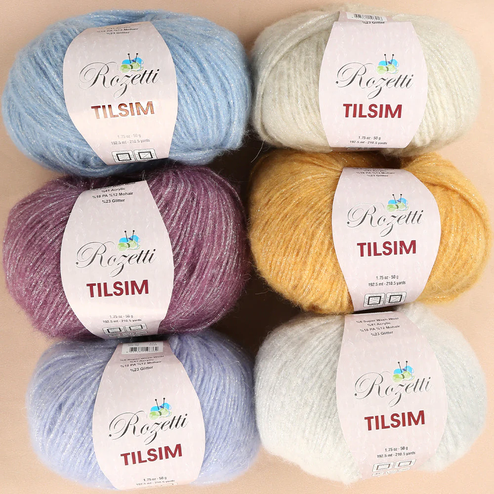 Rozetti Tılsım Glittery Hand Knitting Yarn Grey - 362-14 - Image 4