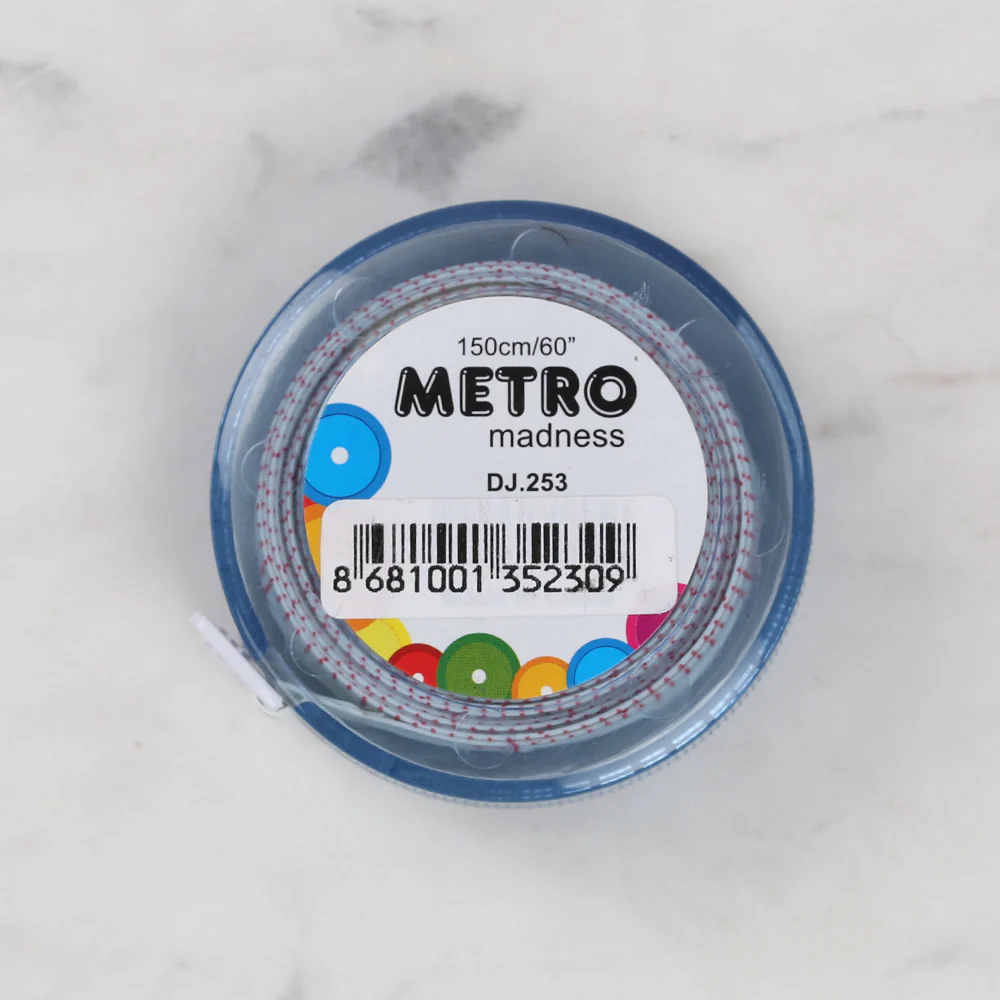 Sew Tasty Subway Auto Tape Measure Blue 150cm/60" - 253