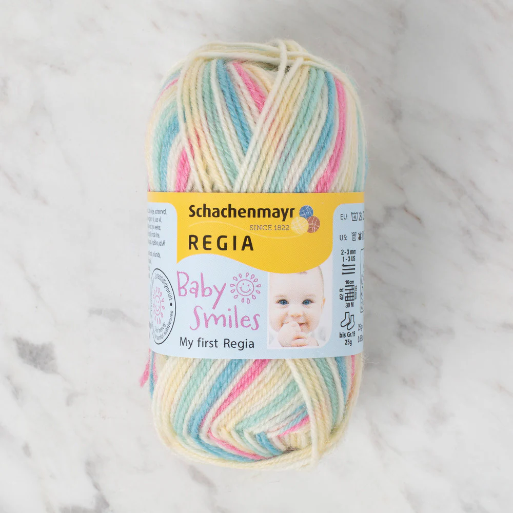 Schachenmayr Baby Smiles My First Regia 25 gr Knitting Yarn, Variegated - 9801296 - 01793