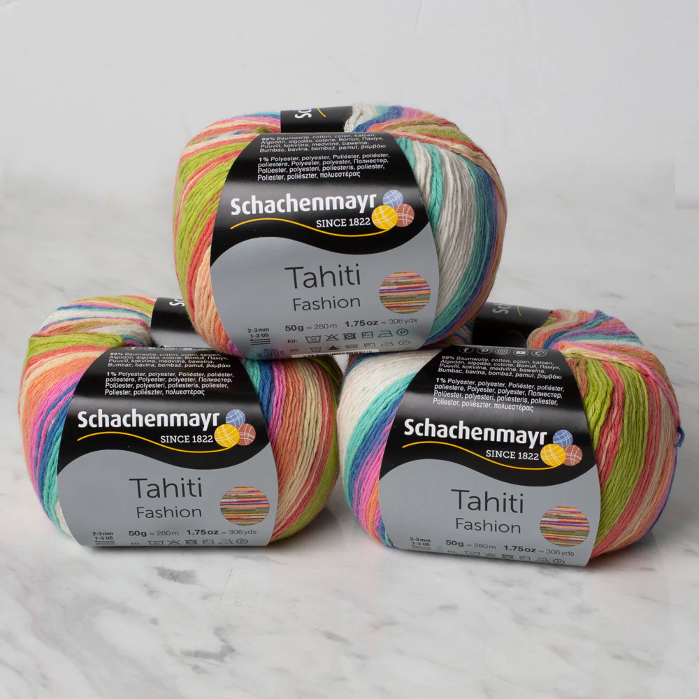 Schachenmayr Fashion Tahiti 50 gr Knitting Yarn, Variegated - 9811776 - 07624 - Image 4
