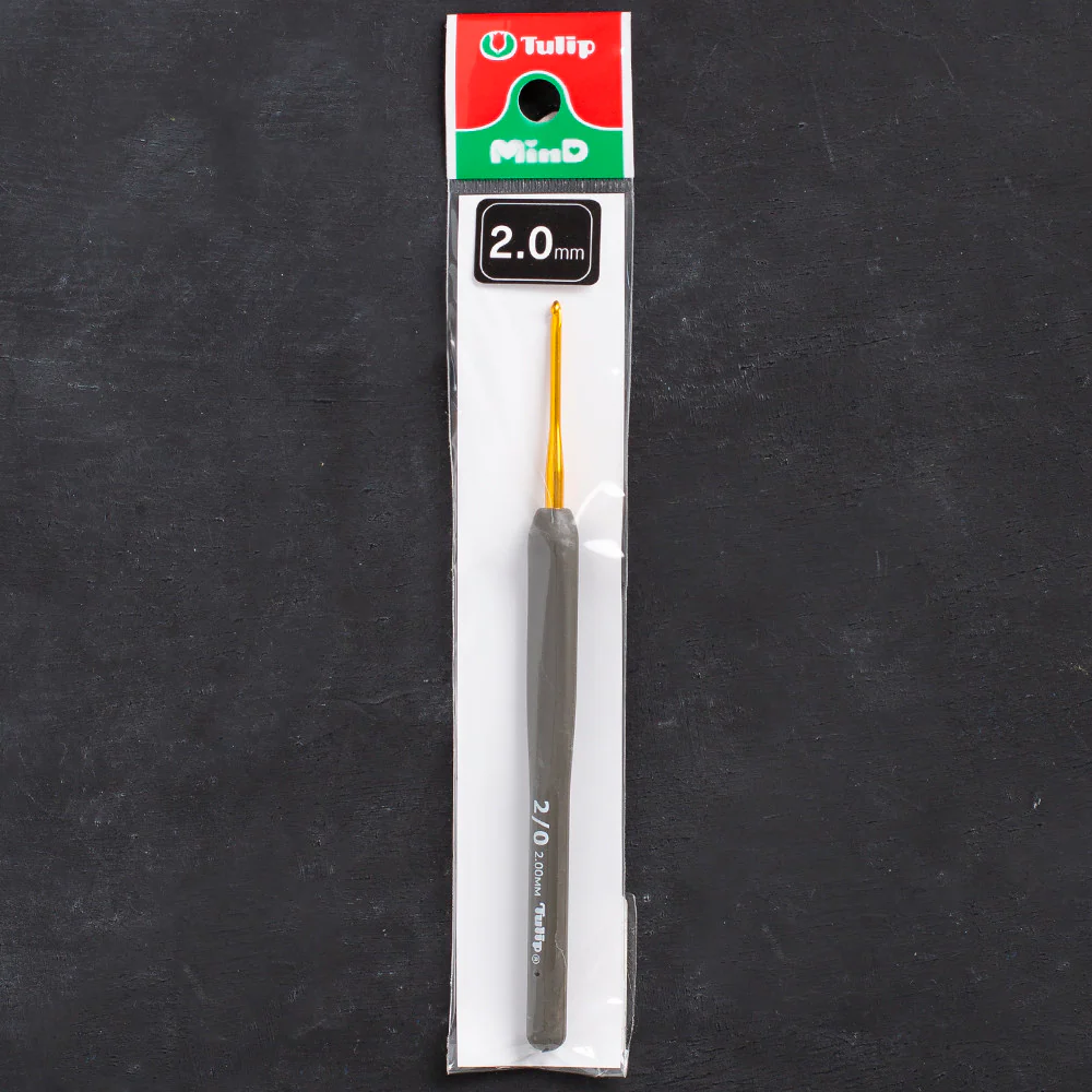 Tulip Etimo 2 mm Crochet Hook with Soft Handle - Brown - T15-200e
