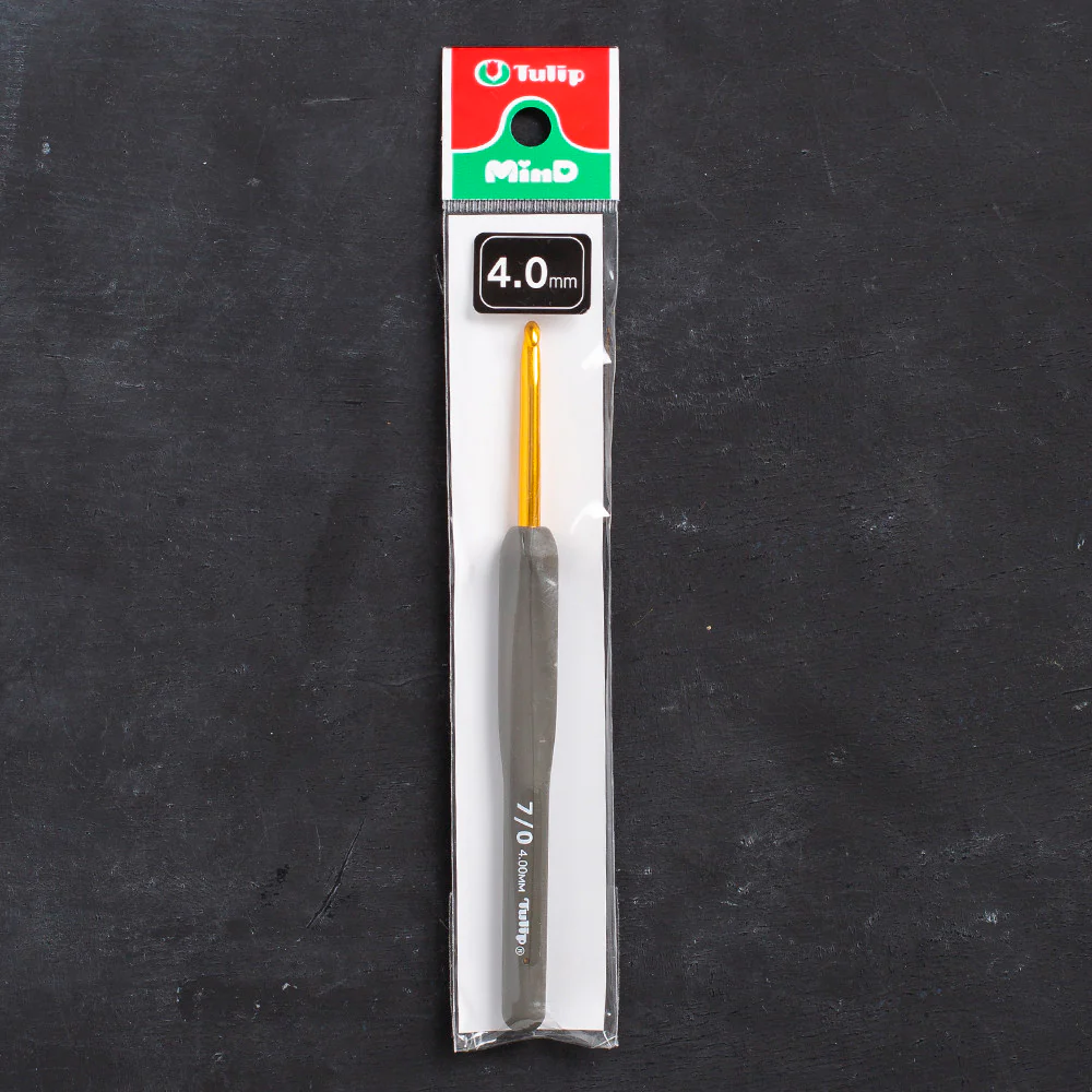 Tulip Etimo 4 mm Crochet Hook with Soft Handle - Brown- T15-700e