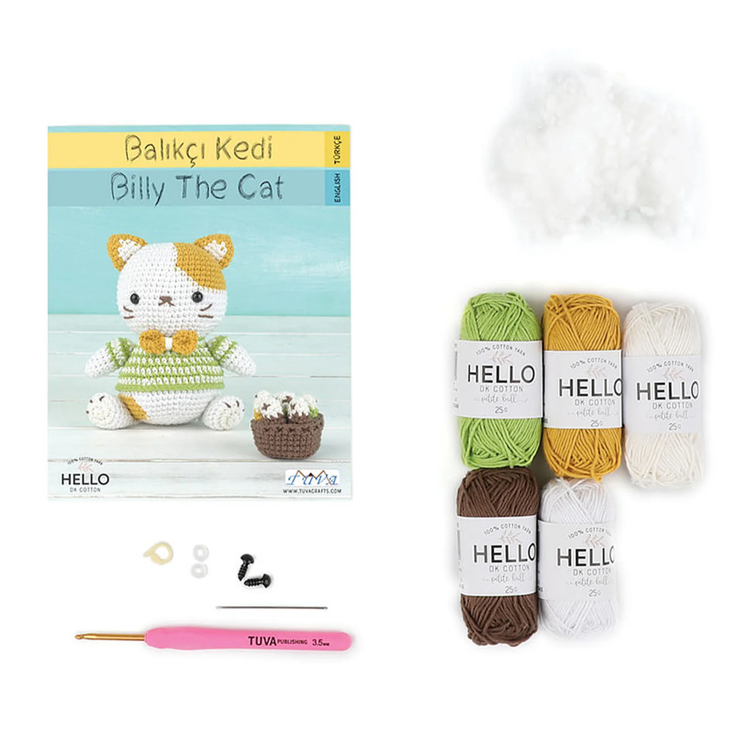 Tuva Amigurumi Kit, Billy the Cat - SCF02 - Image 3