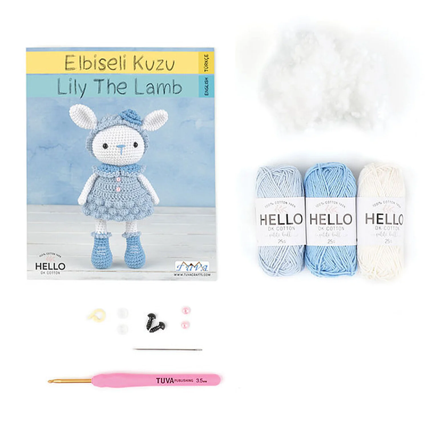 Tuva Amigurumi Kit, Lily the Lamb - SCF09 - Image 4