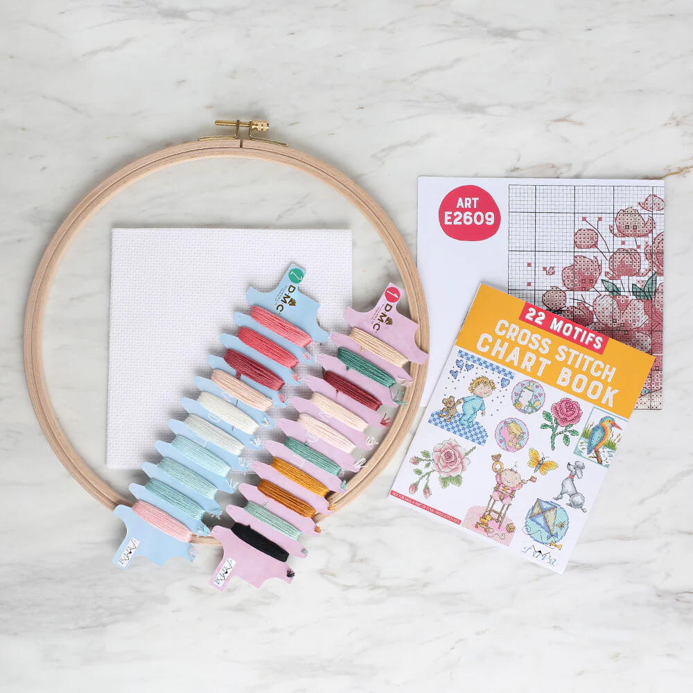 Tuva Cross Stitch Kit, Flower Bouquet - E2609 - Image 3