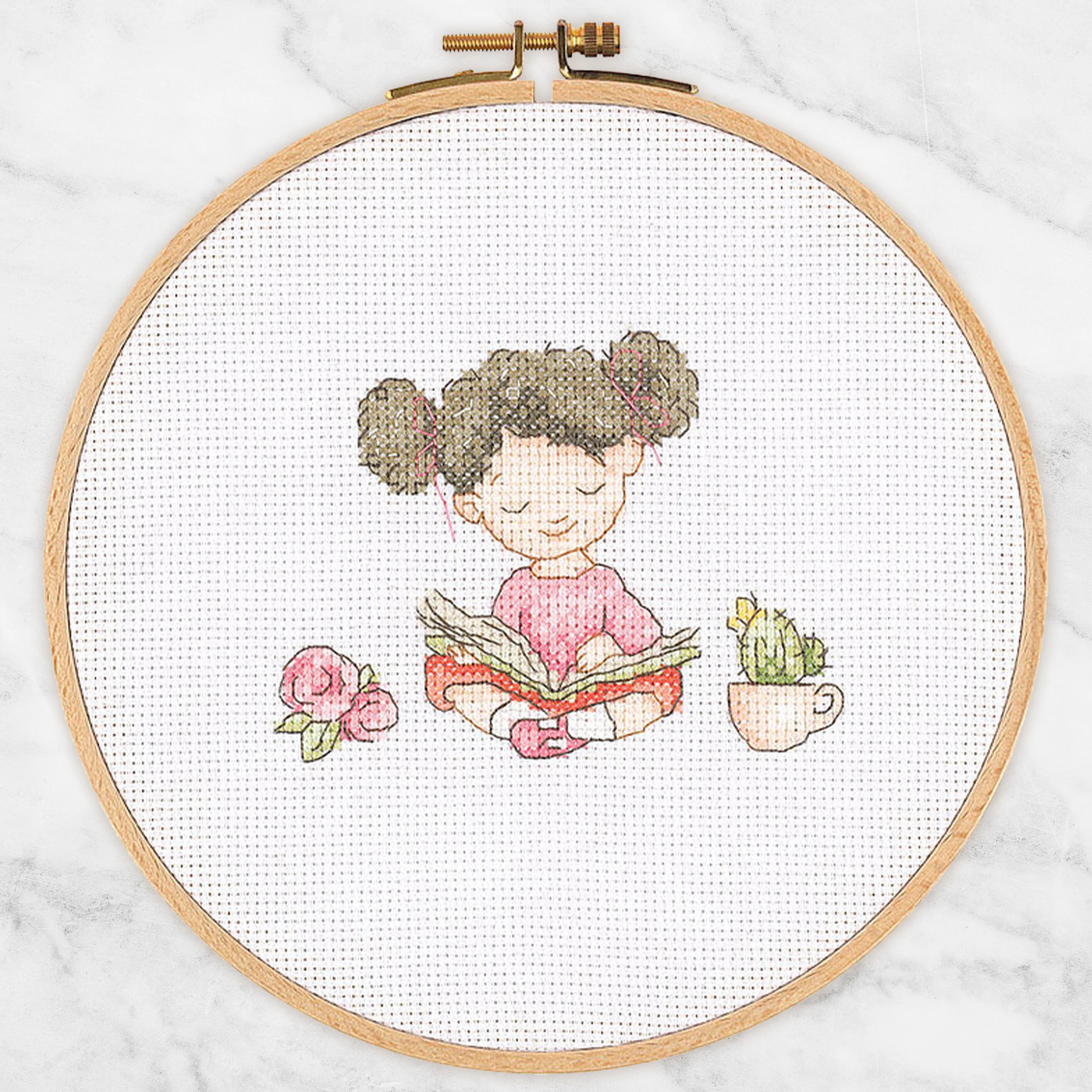 Tuva Cross Stitch Kit, Loves Reading- E2002 - Image 2