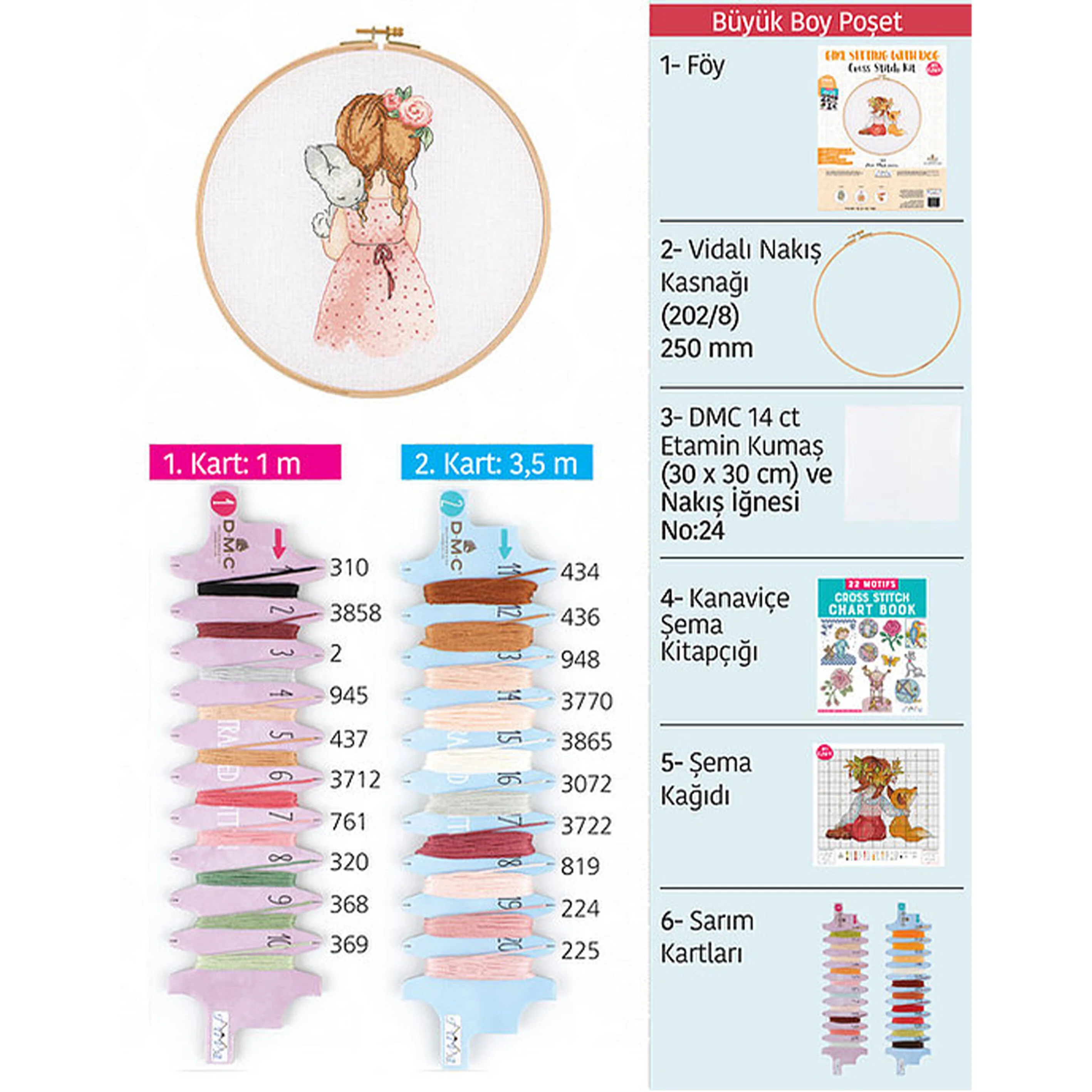 Tuva Cross Stitch Kit, Sleeping Bunny - E2602 - Image 4