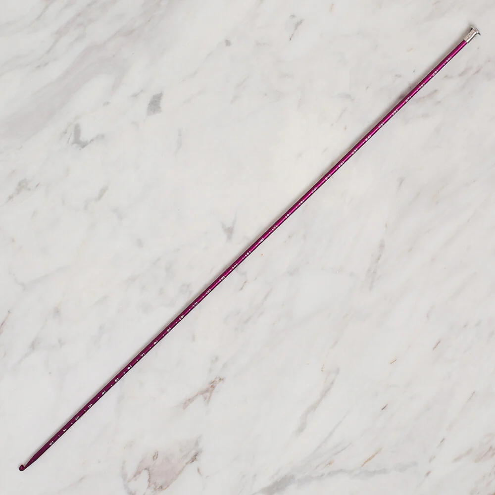 Yabalı 3mm 35 cm Crochet Hook with Measure, Purple - YBL-348 - Image 2