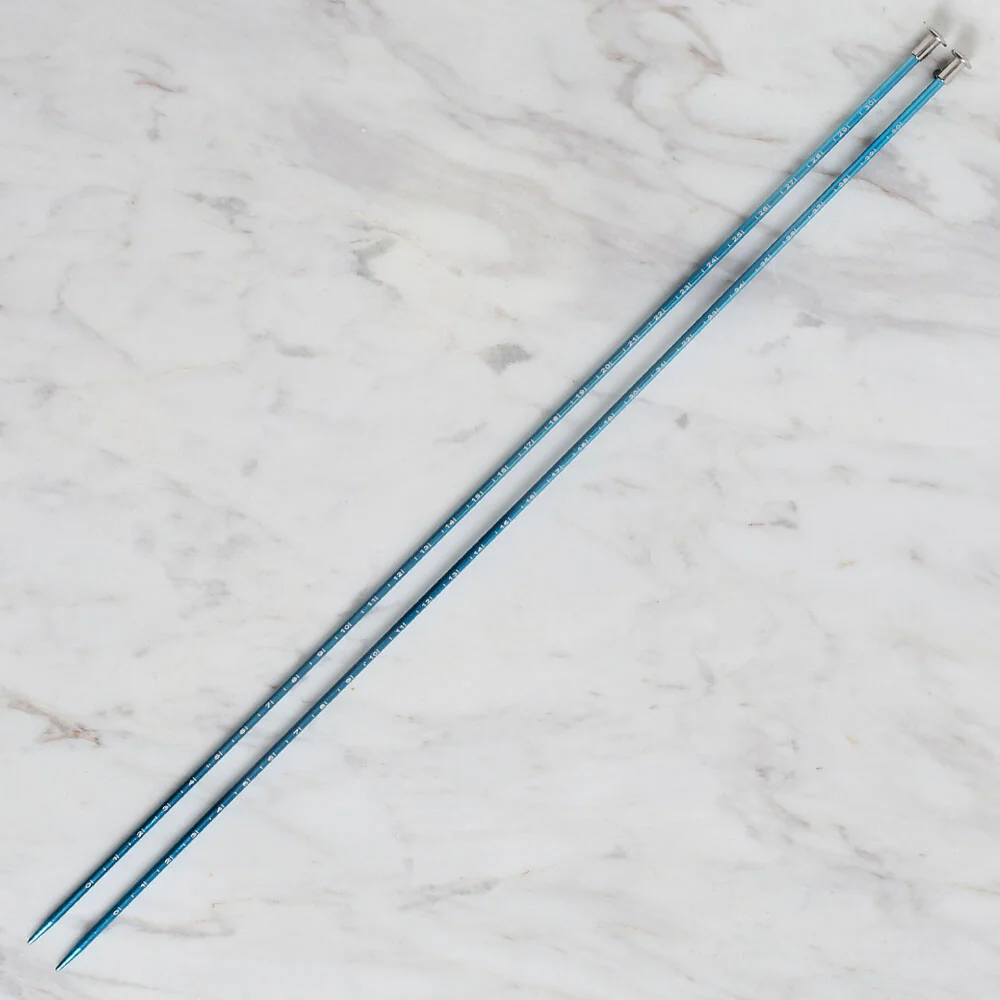 Yabalı 3mm 35 cm Knitting Needle with Measure, Blue - YBL-347 - Image 2