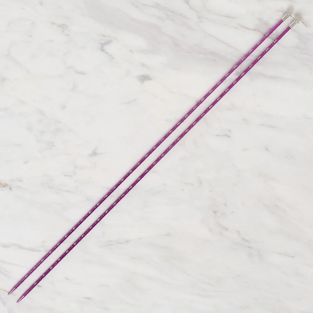 Yabalı 3mm 35 cm Knitting Needle with Measure, Purple - YBL-347 - Image 2