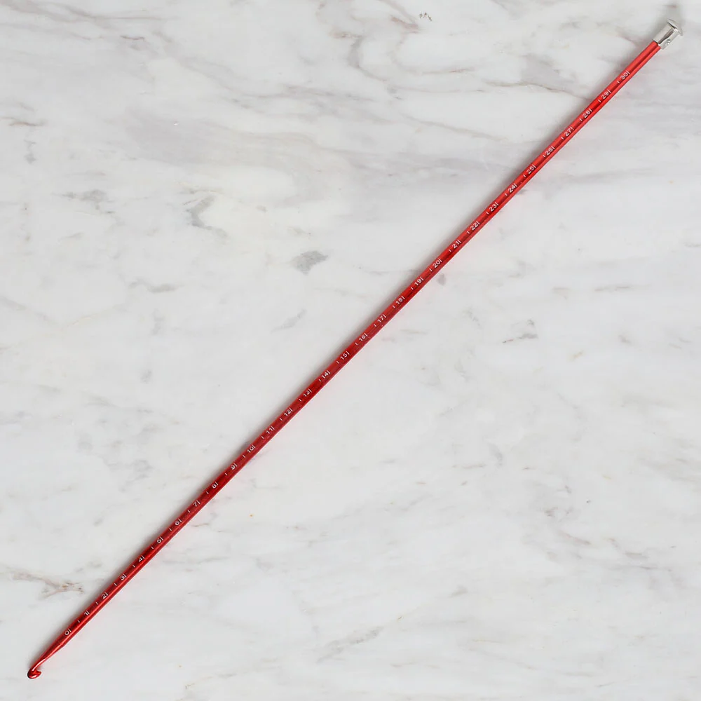 Yabalı 4.5mm 35 cm Crochet Hook with Measure, Blue - YBL-348 - Image 2