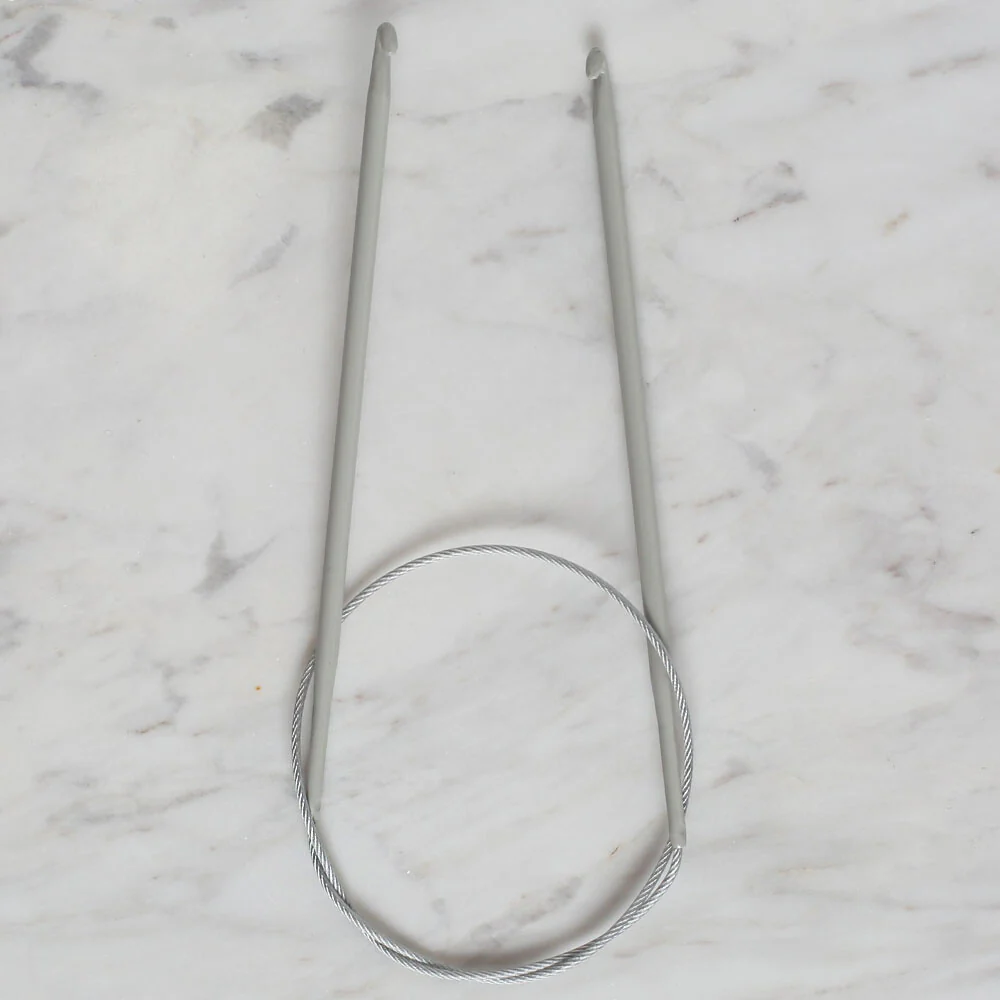 Yabalı 4mm 60 cm Steel Cable Tunisian/Afghan Knitting Needle - YBL - 345 - Image 2