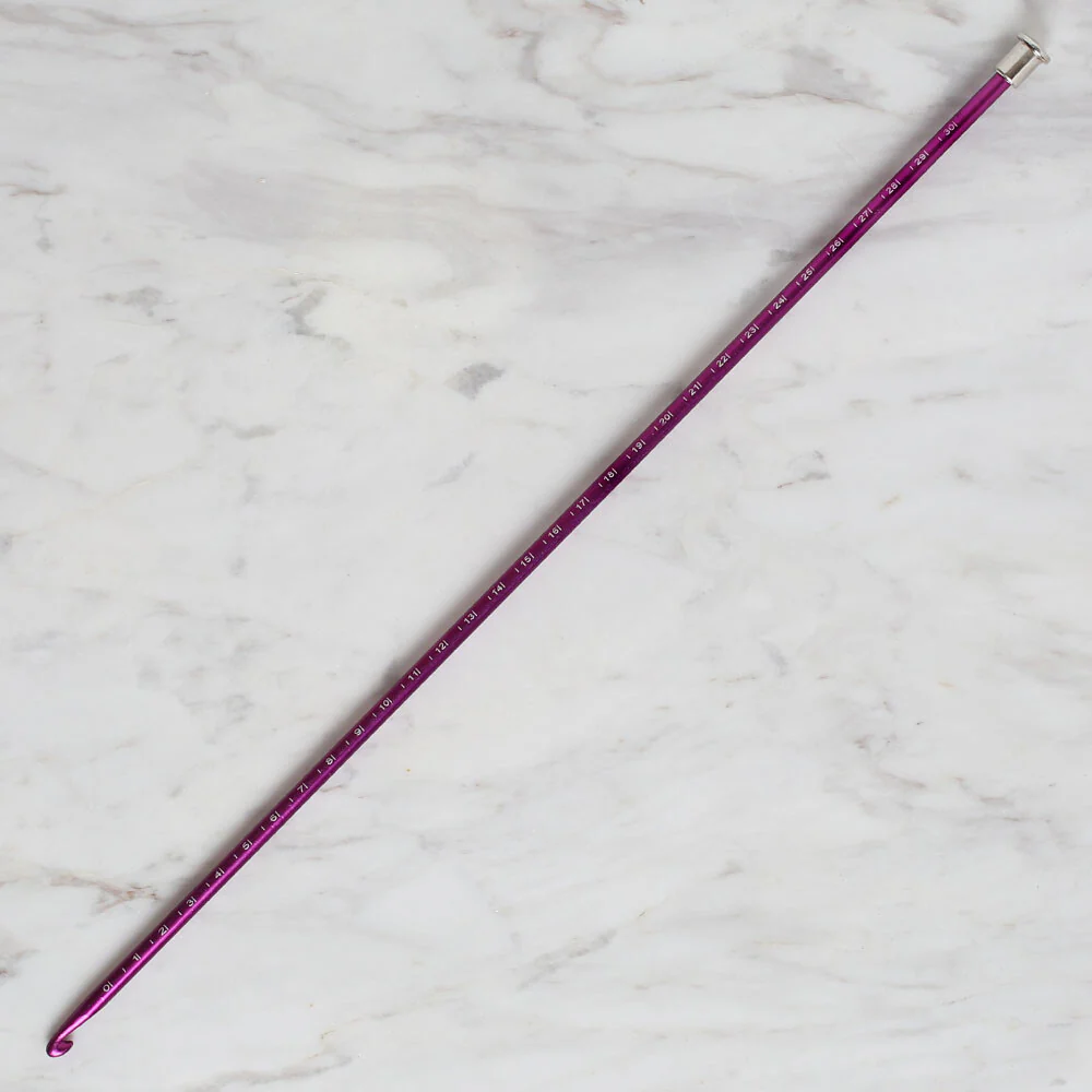 Yabalı 5mm 35 cm Crochet Hook with Measure, Purple - YBL-348 - Image 2