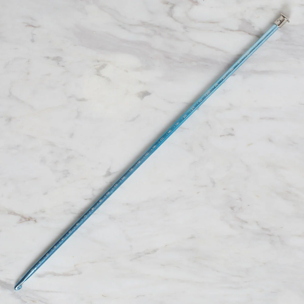 Yabalı 6mm 35 cm Crochet Hook with Measure, Blue - YBL-348 - Image 2