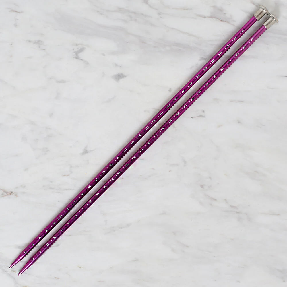 Yabalı 6mm 35 cm Knitting Needle with Measure, Purple - YBL-347 - Image 2