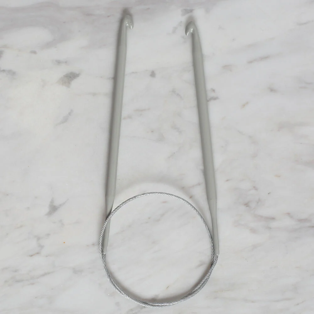 Yabalı 6mm 60 cm Steel Cable Tunisian/Afghan Knitting Needle - YBL - 345 - Image 2
