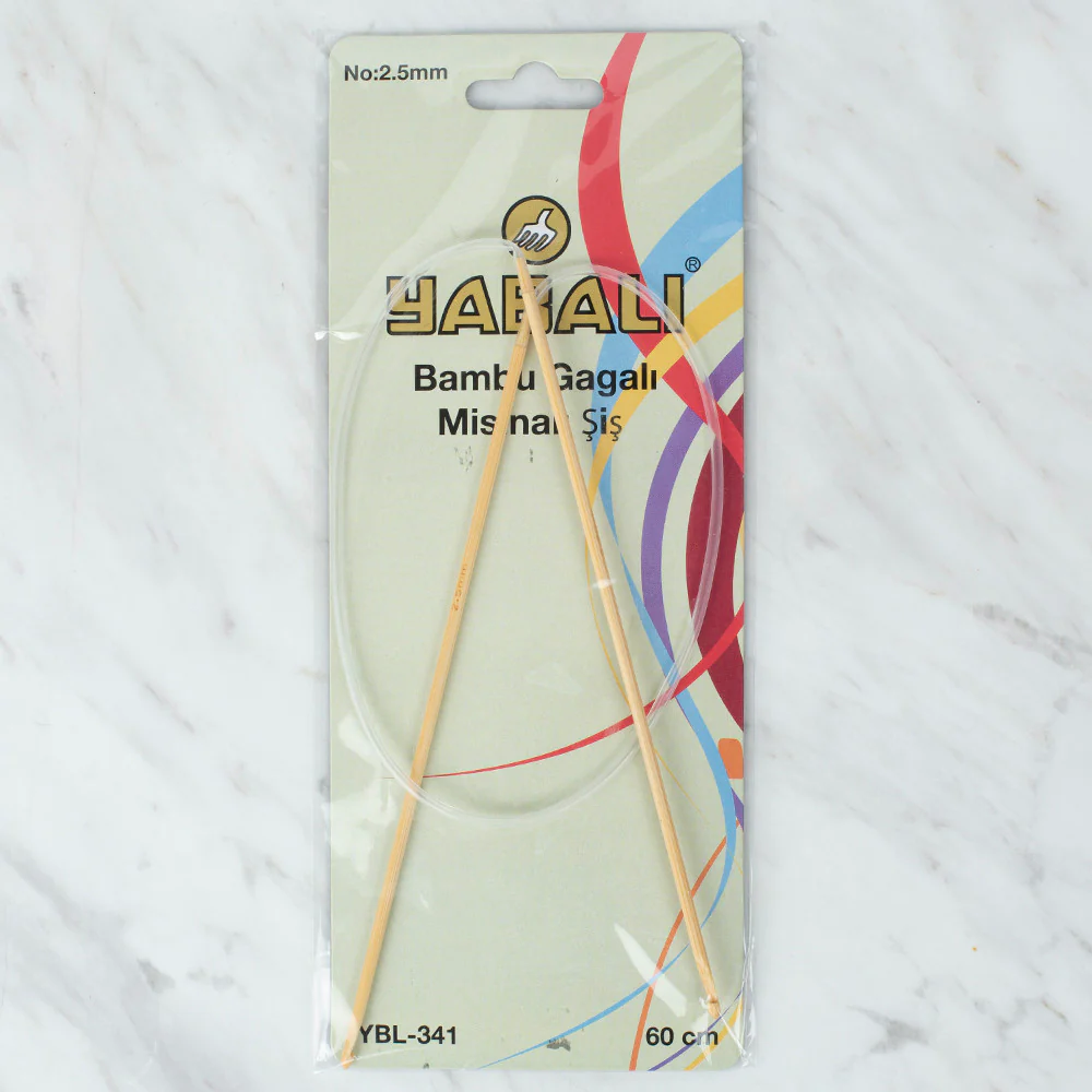 Yabalı Bambu (Bamboo) 2.5 mm 60 cm Cable Tunisian/Afghan Crochet Hook - YB341