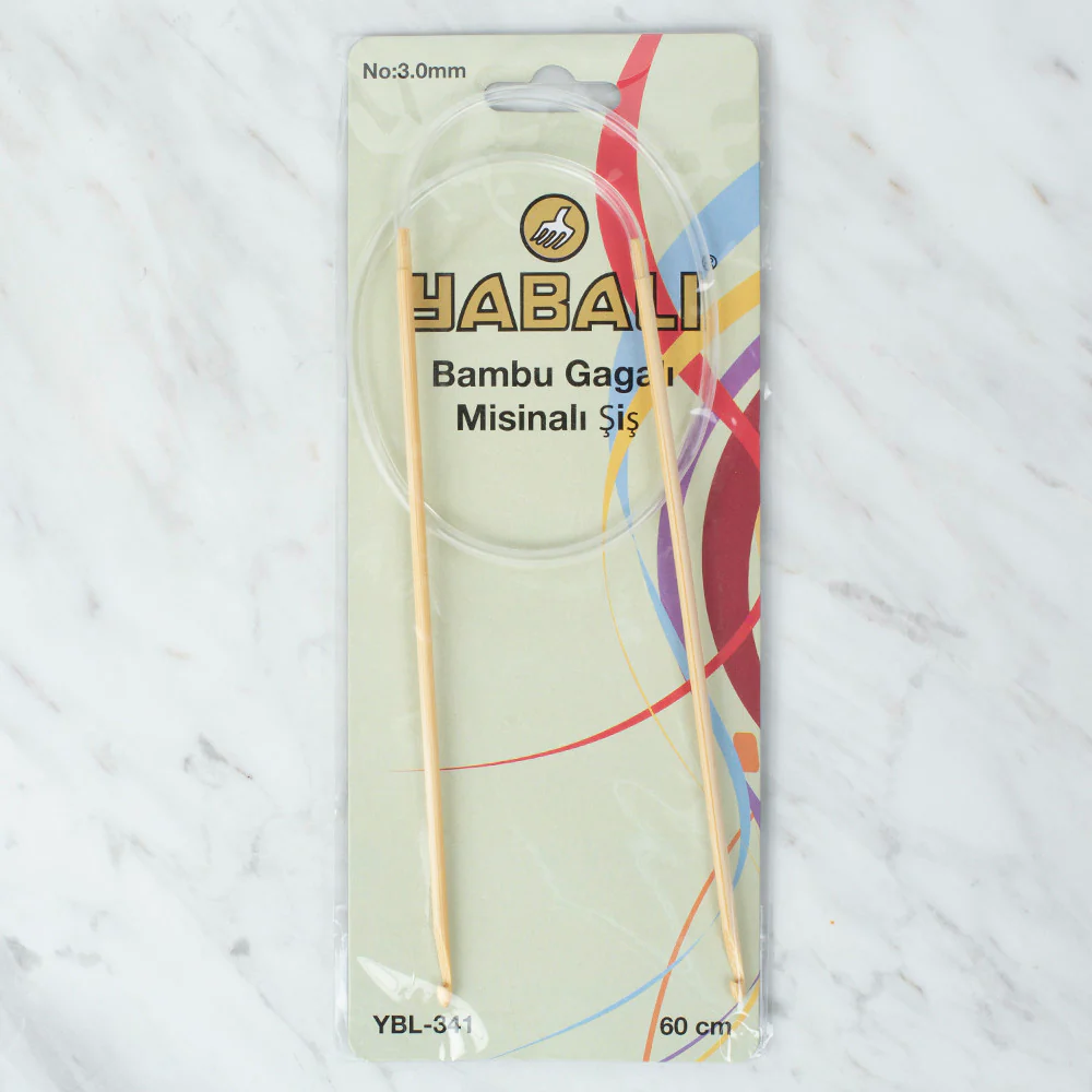 Yabalı Bambu (Bamboo) 3.0 mm 60 cm Cable Tunisian/Afghan Crochet Hook - YB341