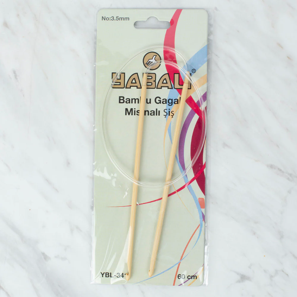 Yabalı Bambu (Bamboo) 3.5 mm 60 cm Cable Tunisian/Afghan Crochet Hook - YB341