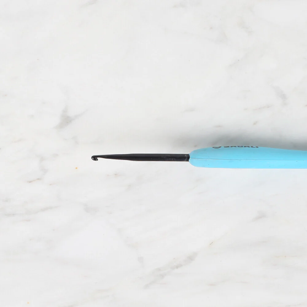 Yabalı Black Tip Soft Handle 2.5mm Crochet Hook, Turqouise - YBL - 041 - Image 3