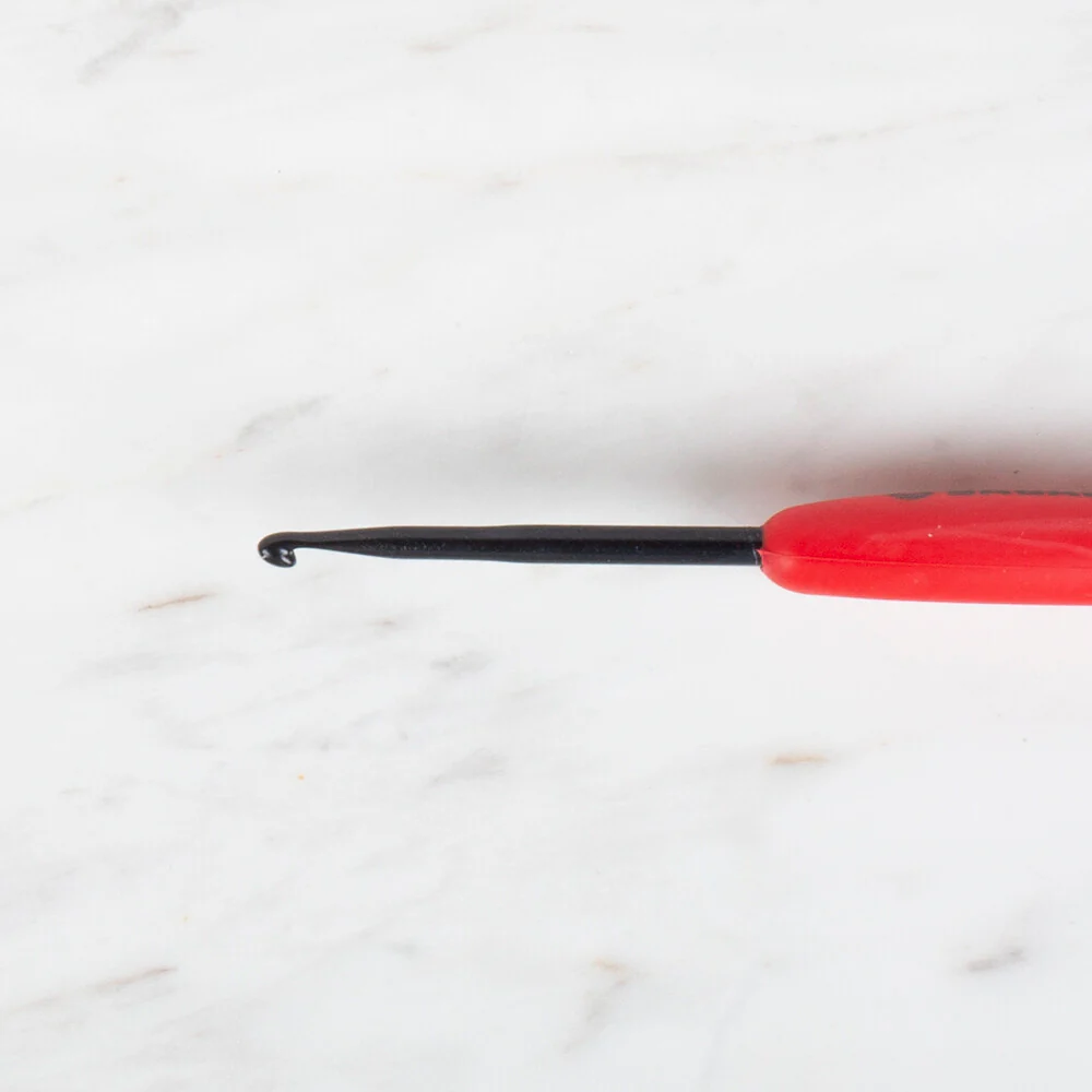 Yabalı Black Tip Soft Handle 3mm Crochet Hook, Red - YBL - 041 - Image 3