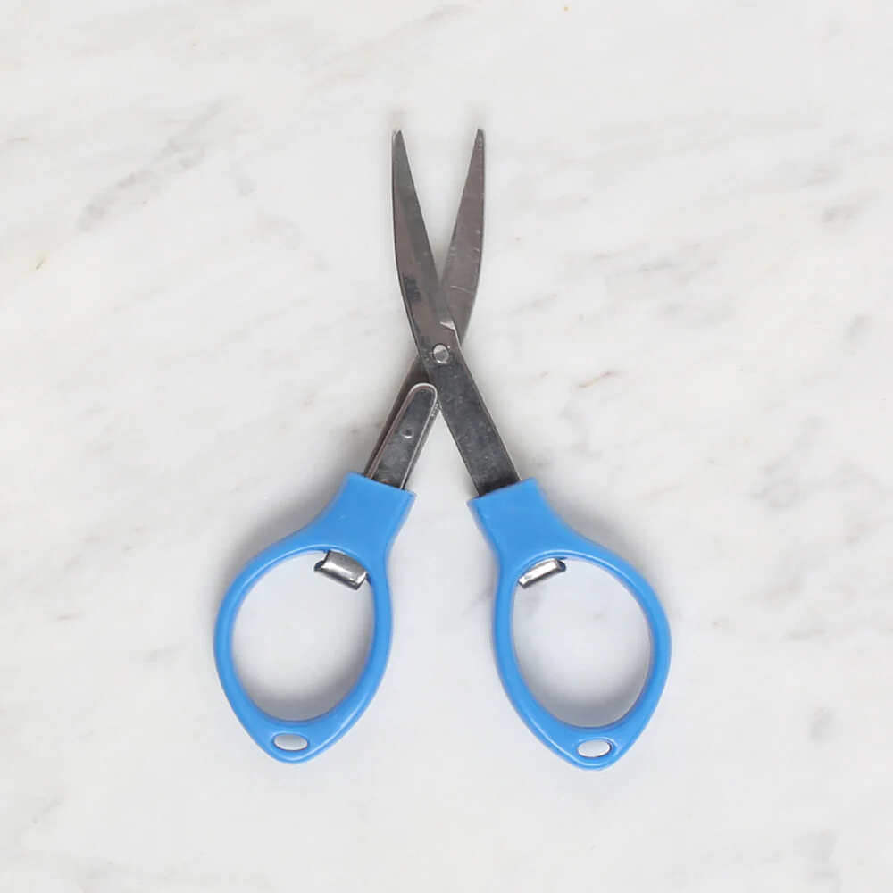 Yabalı Folding Scissors, Blue - Image 2