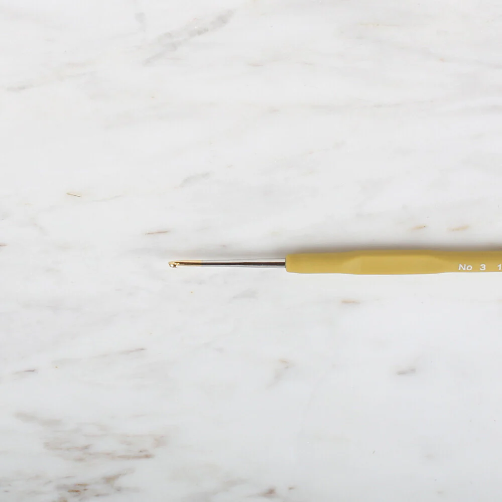 Yabalı Golden Tip Elastic Handle No. 3 1.70mm Crochet Hook, Yellow - Image 2