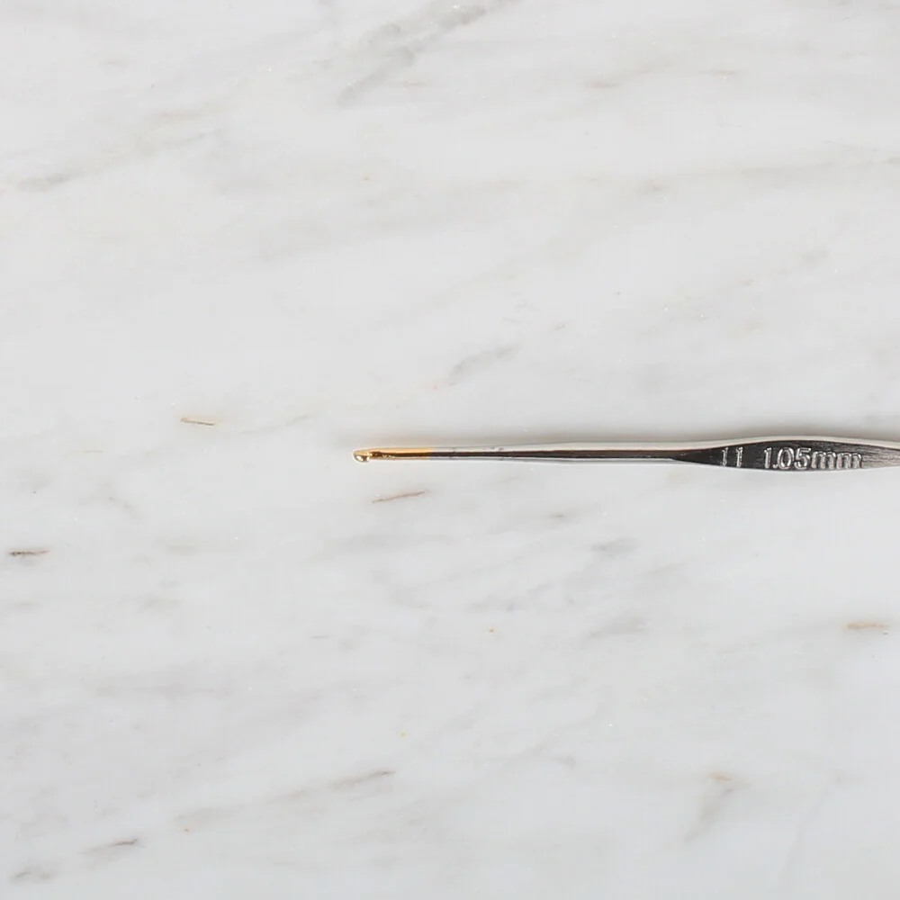 Yabalı Golden Tip Metal Handle No. 11 1.05mm Crochet Hook - Image 2