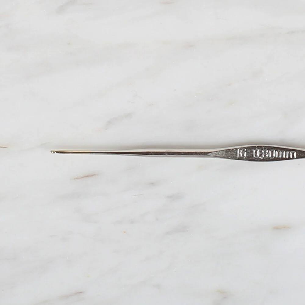 Yabalı Golden Tip Metal Handle No. 16 0.80mm Crochet Hook - Image 2