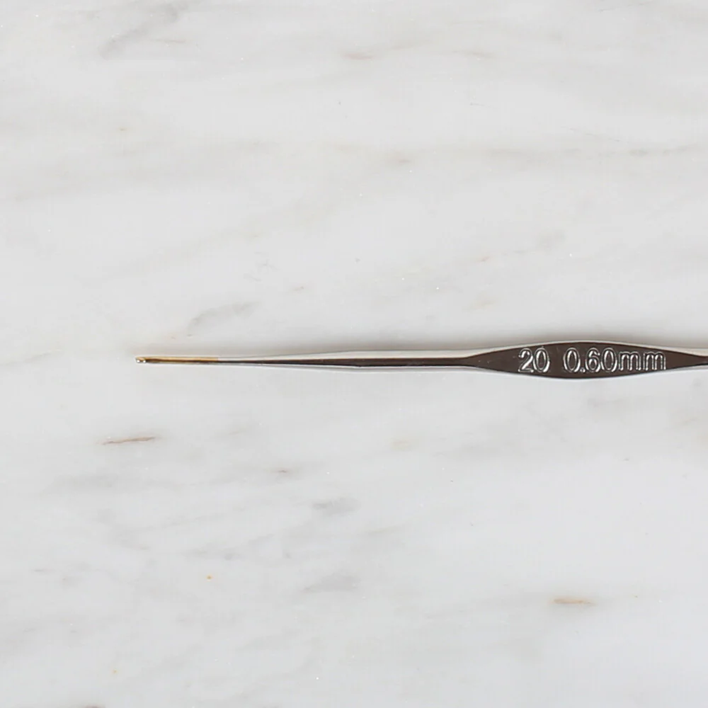 Yabalı Golden Tip Metal Handle No. 20 0.60mm Crochet Hook - Image 2