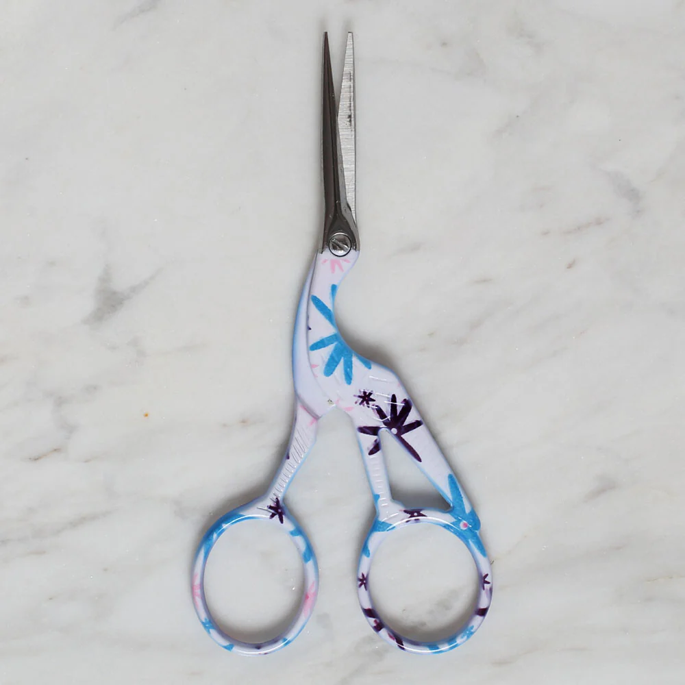 Yabalı Swan Shaped Decorative Embroidery Scissors, Blue -YBL-047 - Image 2