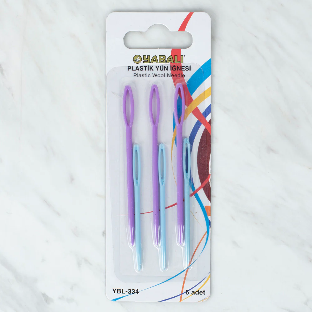 Yabalı Plastic Tapestry Needle (6 Pack), Lilac Blue - YB - 334