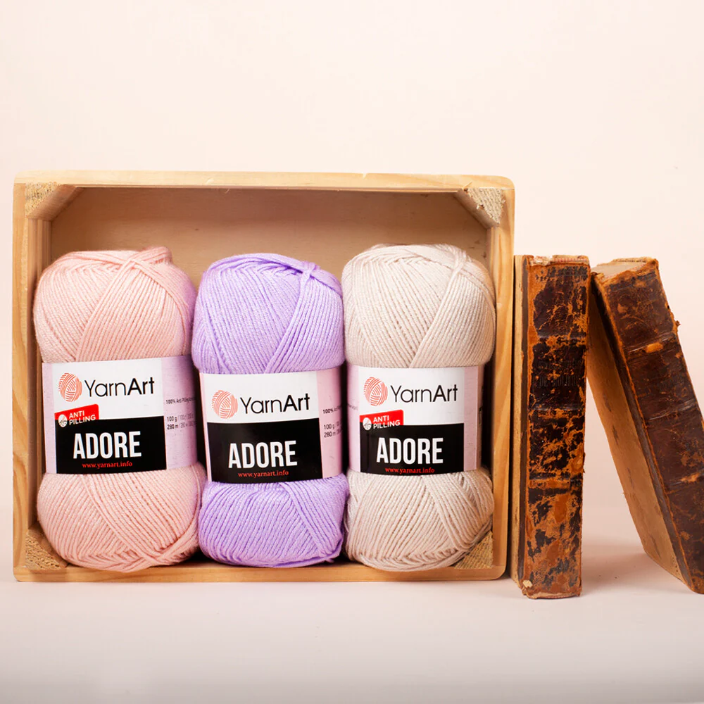 YarnArt Adore Anti-Pilling Yarn, Cream - 331 - Image 3