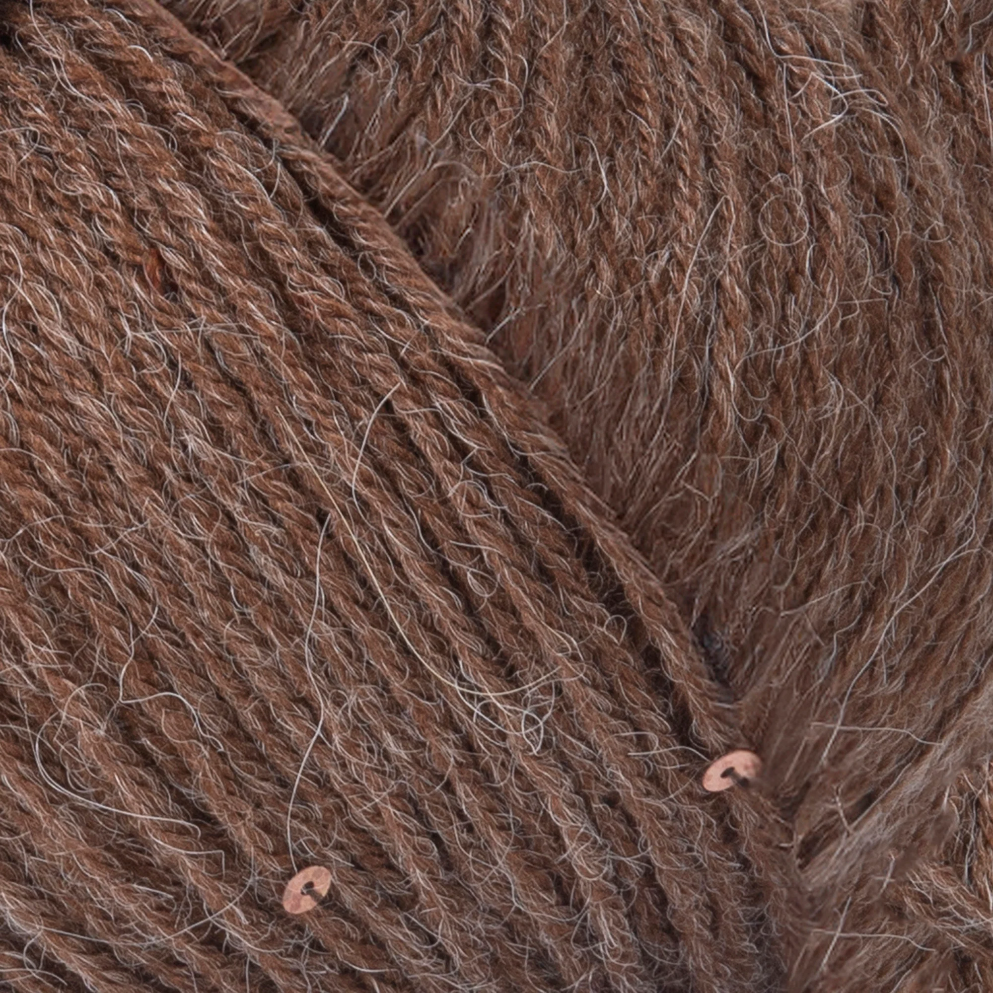 YarnArt Alpaca Gold Paillettes Hand Knitting Yarn , Brown - 9315 - Image 2