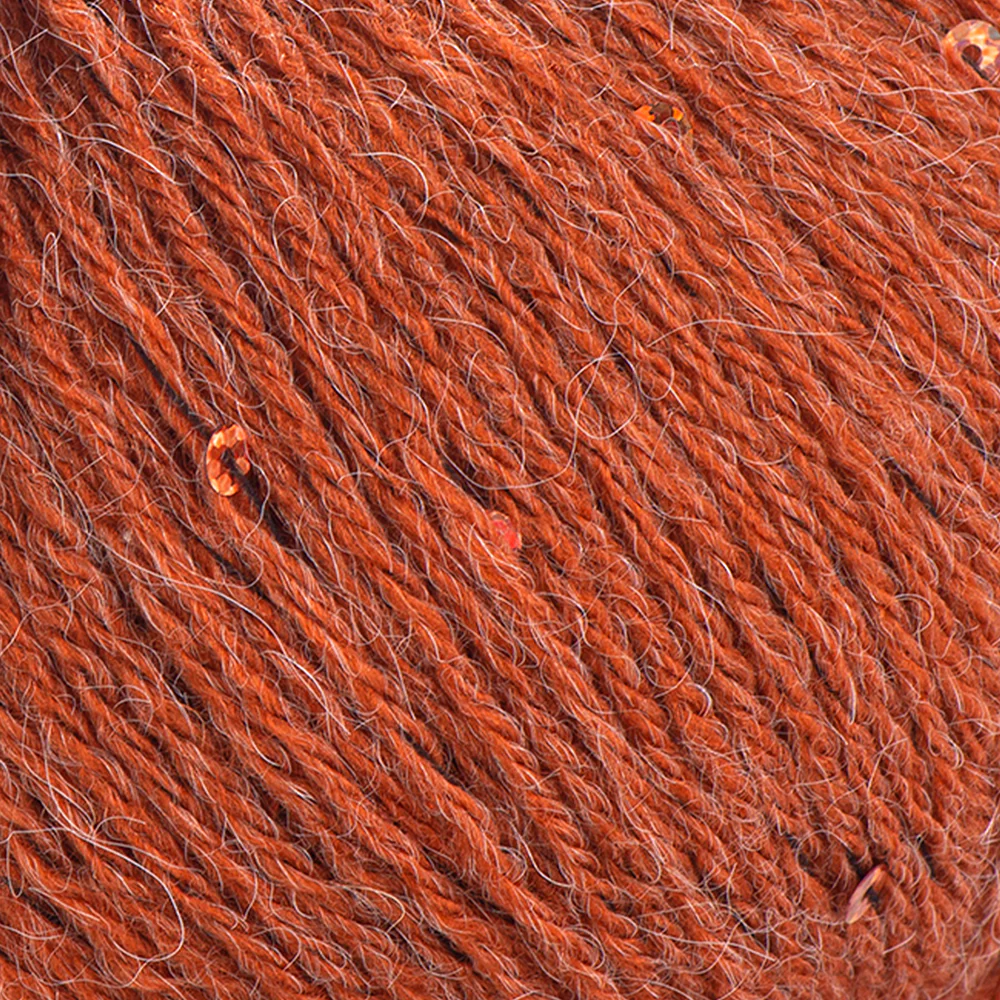 YarnArt Alpaca Gold Paillettes Hand Knitting Yarn , Cinnamon - 9312 - Image 2
