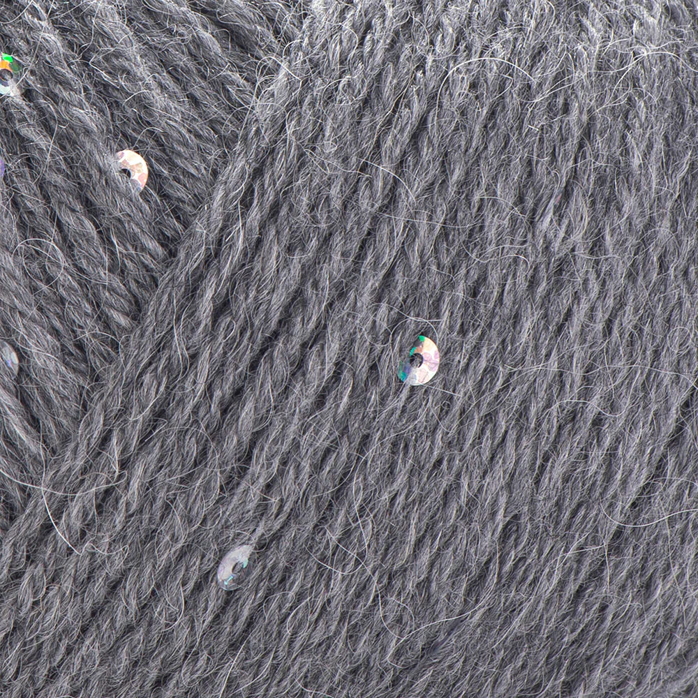 YarnArt Alpaca Gold Paillettes Hand Knitting Yarn , Gray - 9304 - Image 2
