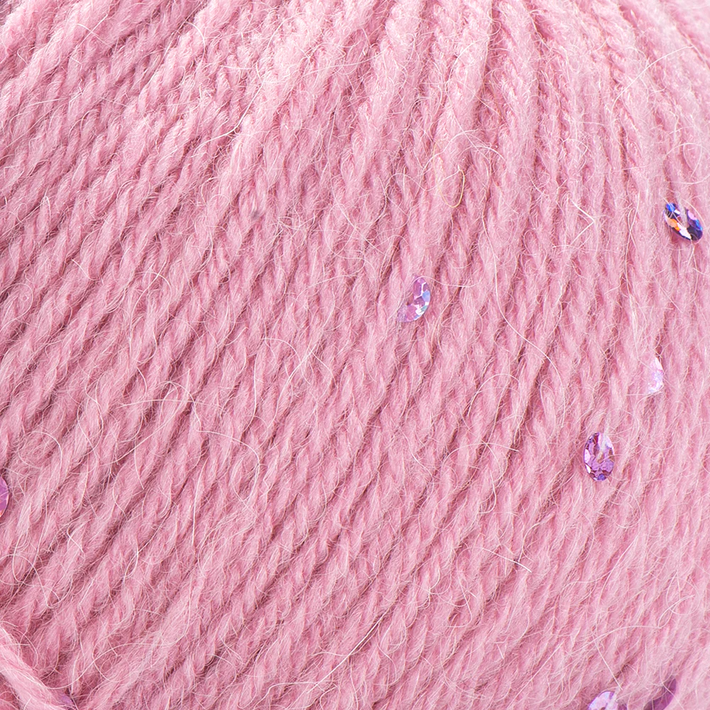 YarnArt Alpaca Gold Paillettes Hand Knitting Yarn , Pink - 9306 - Image 2