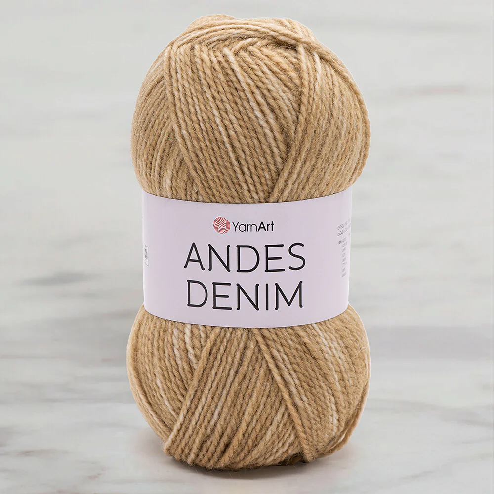 Yarnart Andes Denim Hand Knitting Yarn , Beige - 5105