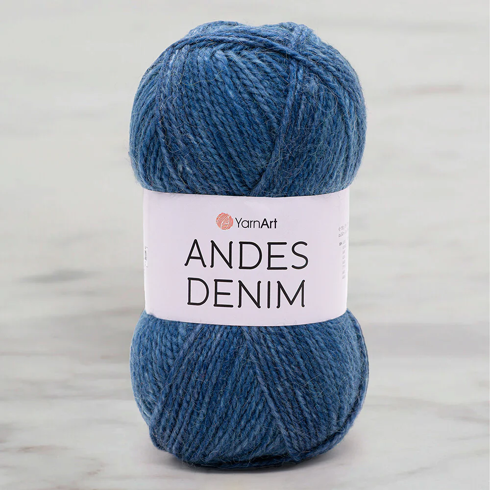 Yarnart Andes Denim Hand Knitting Yarn , Blue - 5108
