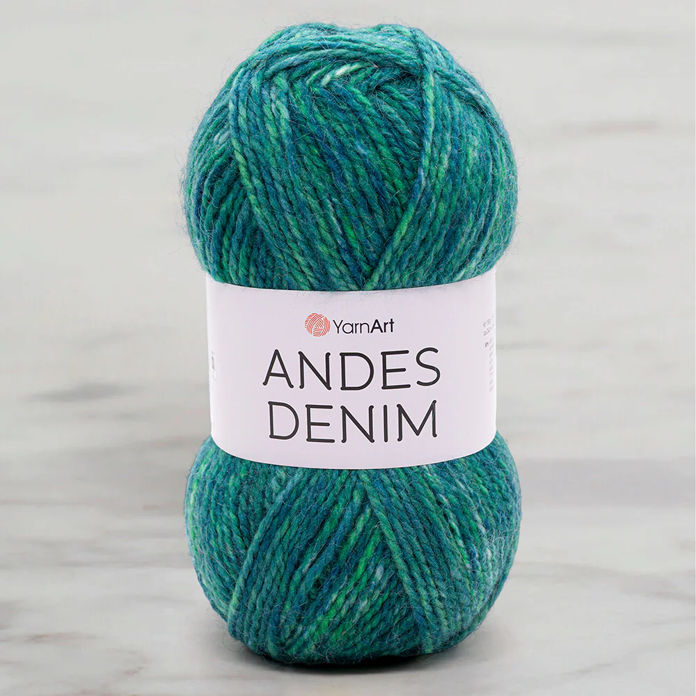 Yarnart Andes Denim Hand Knitting Yarn , Green- 5109