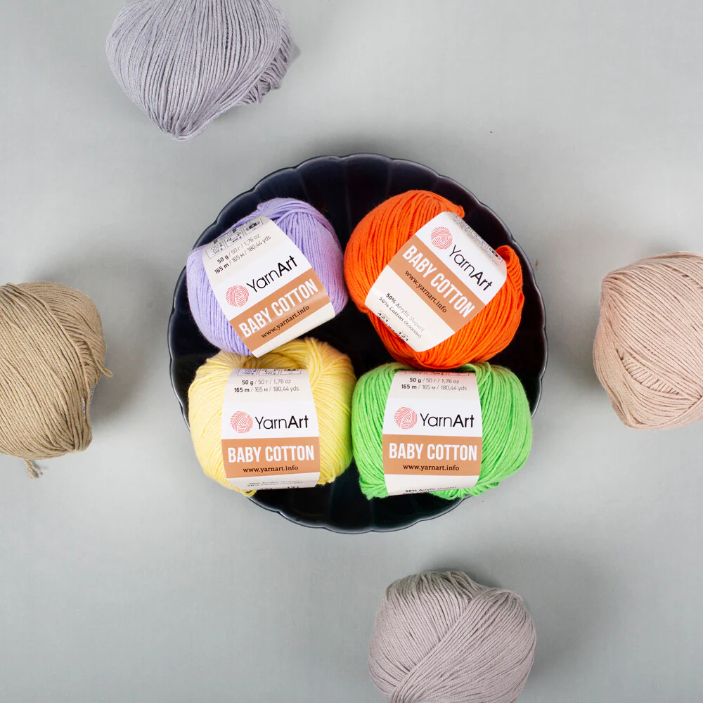 YarnArt Baby Cotton Knitting Yarn, Pink - 415 - Image 3