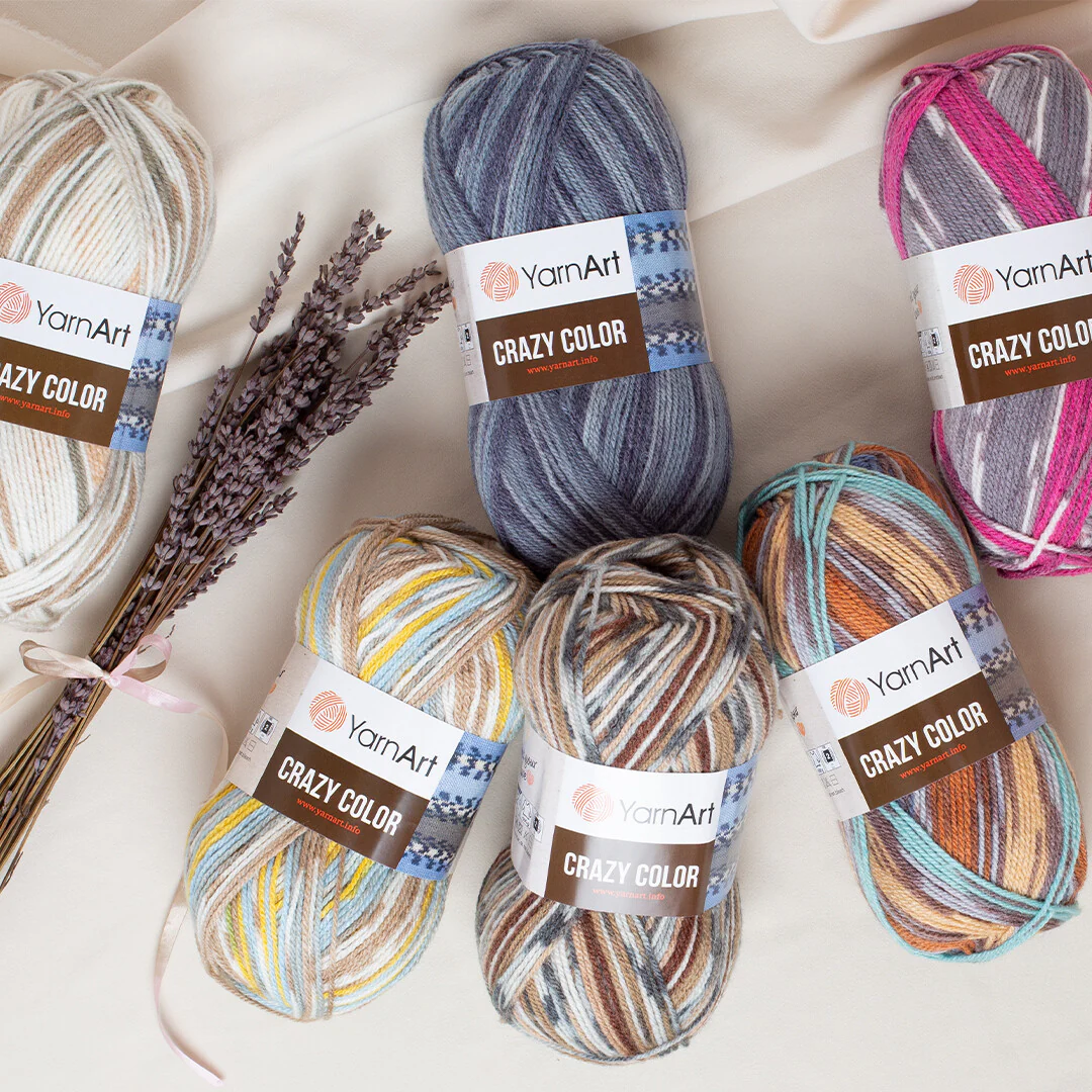 YarnArt Crazy Color Knitting Yarn, Variegated - 159 - Image 4