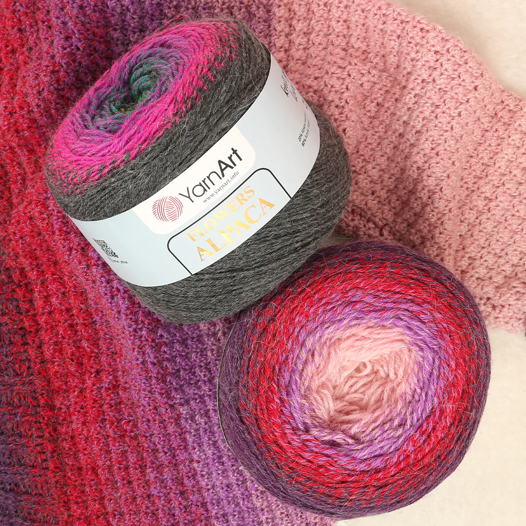 Yarnart Flowers Alpaca 250 Gr Knitting Yarn, Variegated - 404 - Image 5