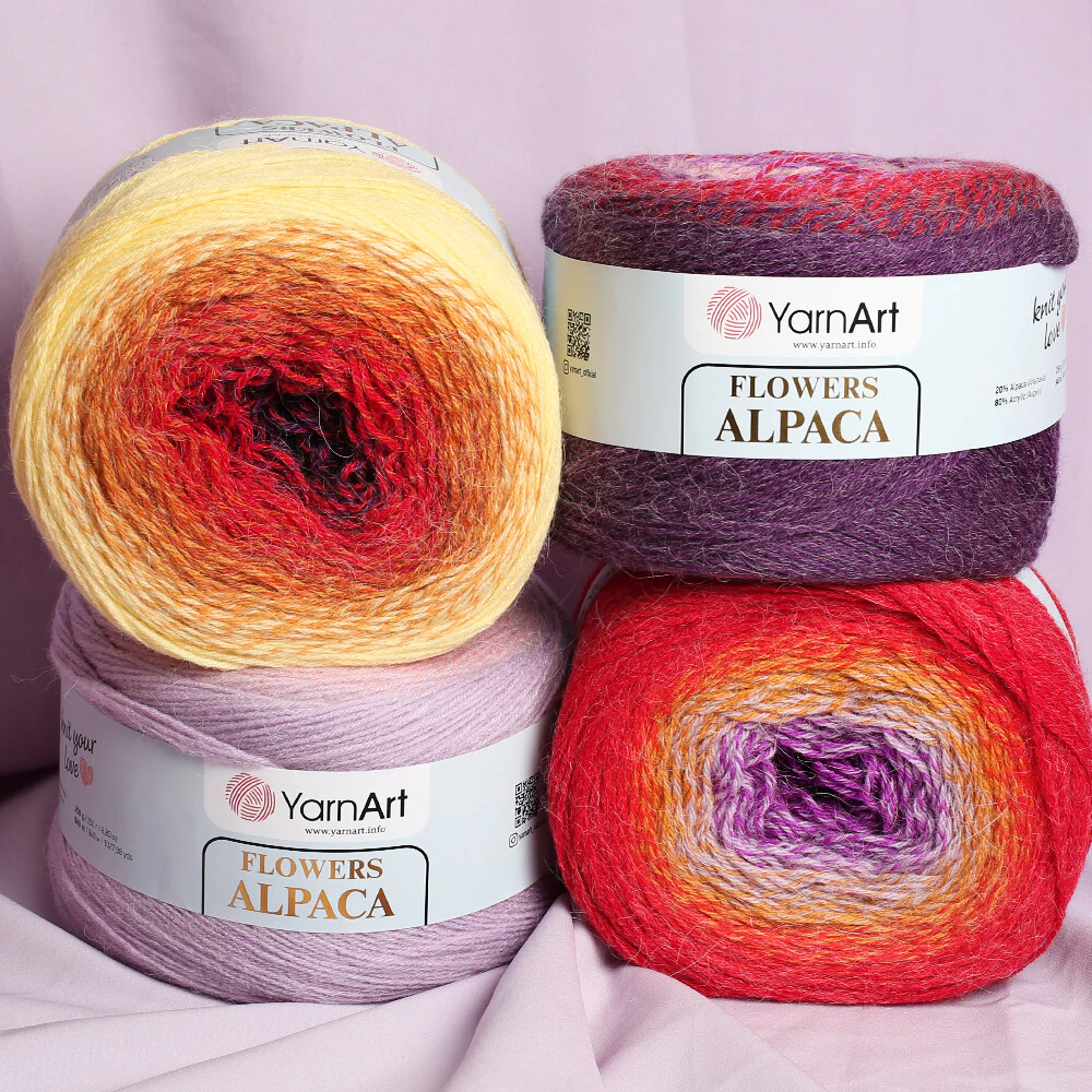 Yarnart Flowers Alpaca 250 Gr Knitting Yarn, Variegated - 411 - Image 4