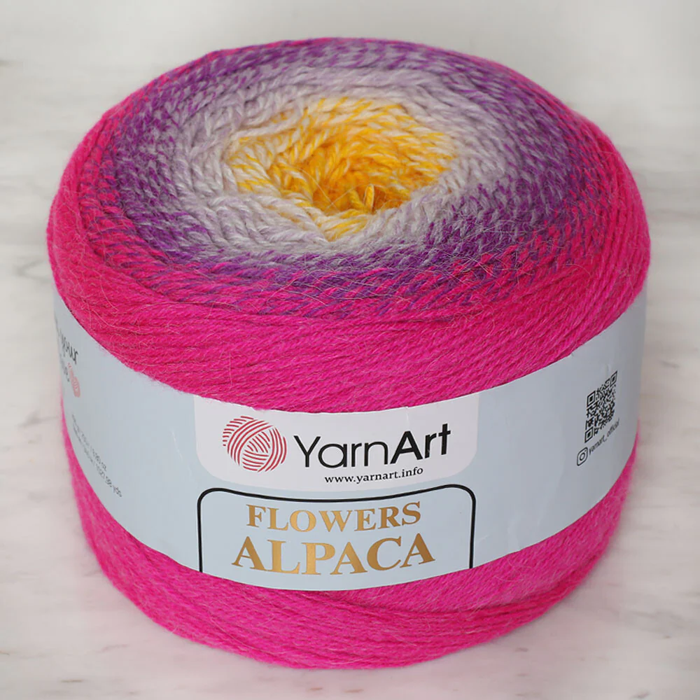 Yarnart Flowers Alpaca 250 Gr Knitting Yarn, Variegated - 426