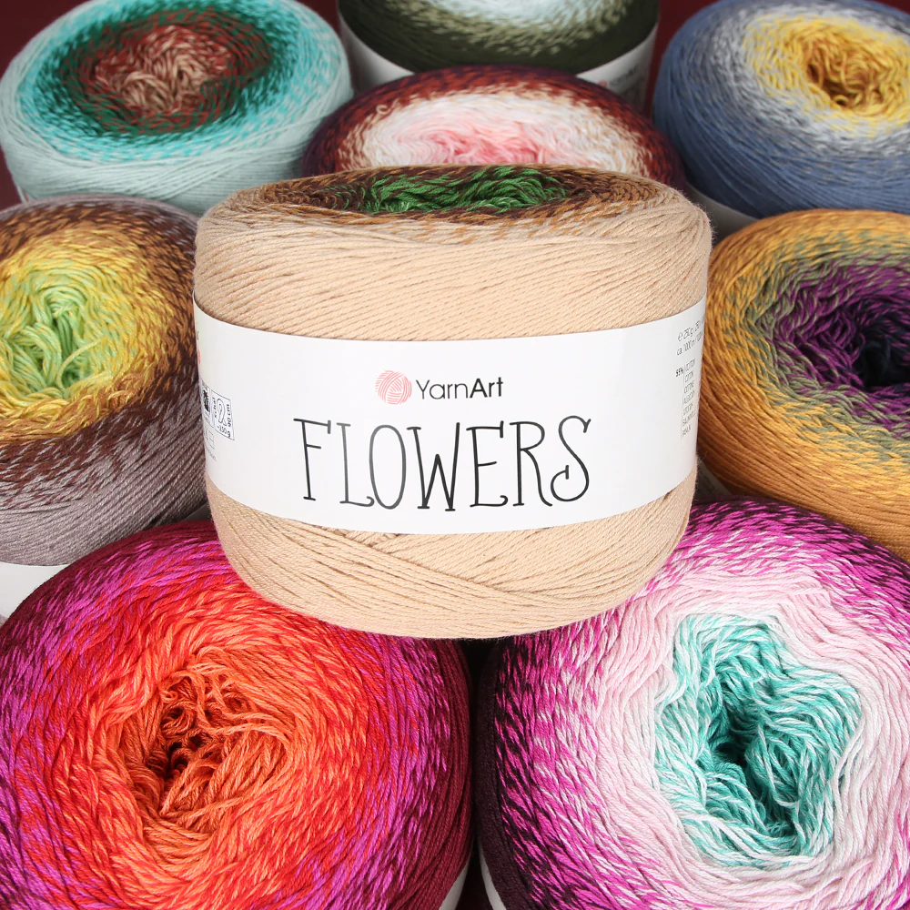 YarnArt Flowers Cotton Gradient Yarn - 313 - Image 3