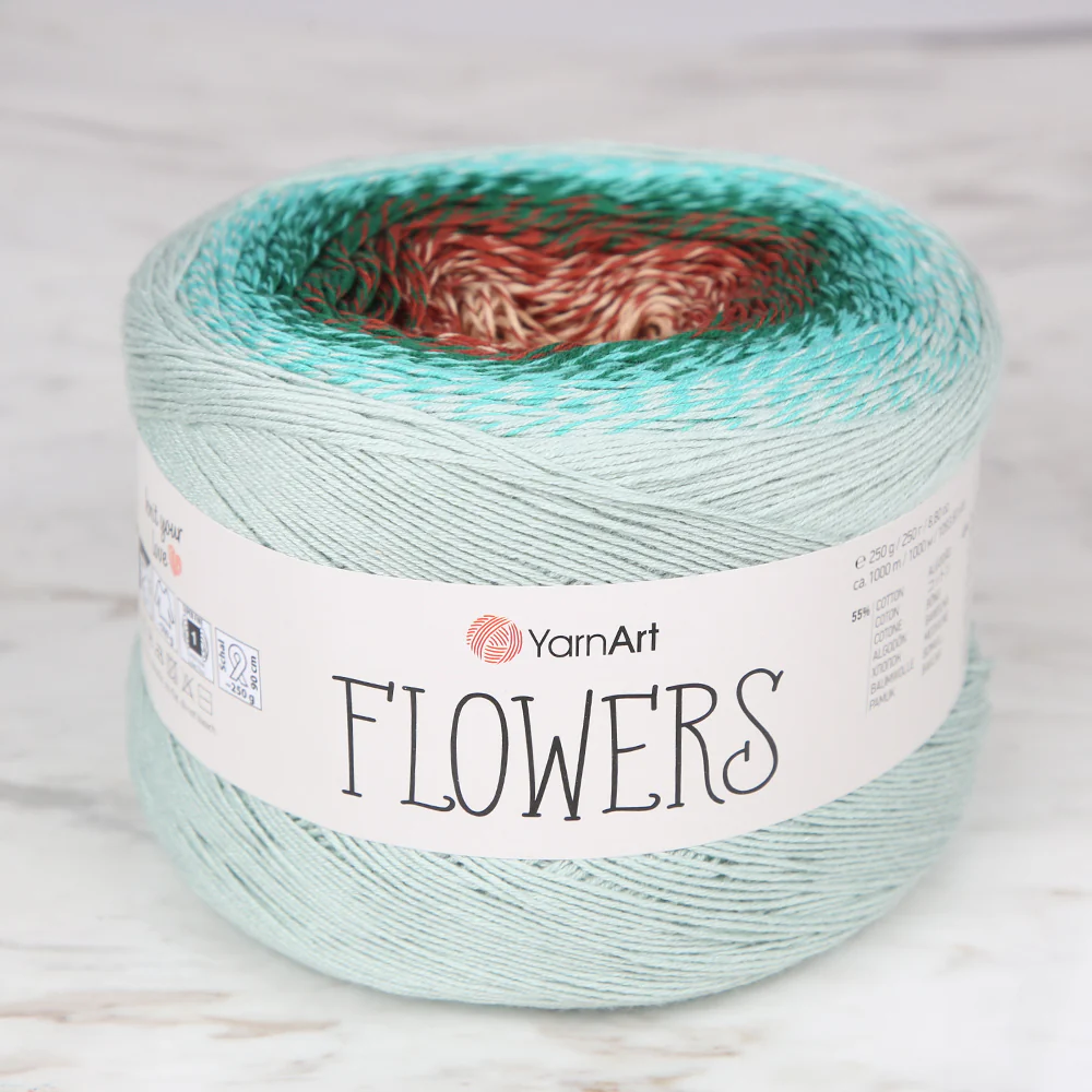 YarnArt Flowers Cotton Gradient Yarn - 318
