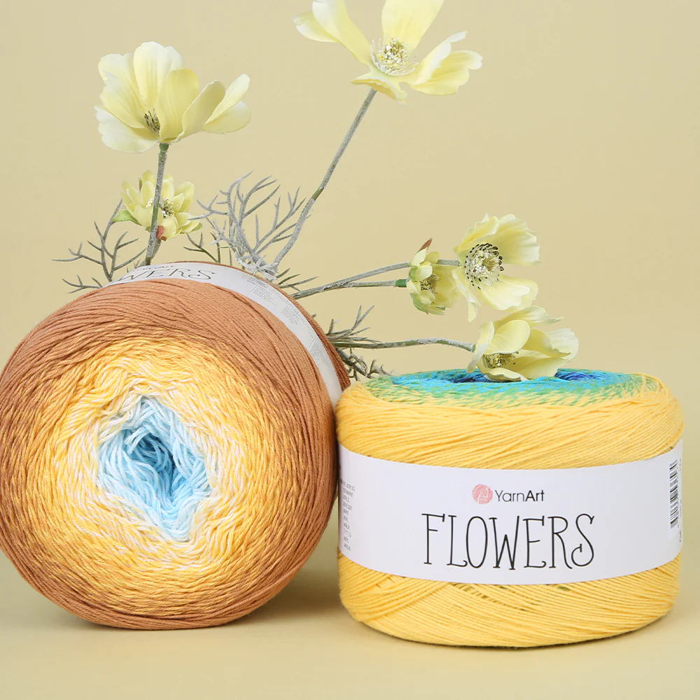 YarnArt Flowers Cotton Gradient Yarn - 318 - Image 4