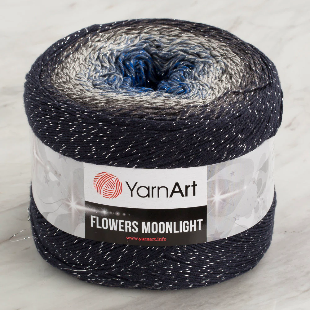 YarnArt Flowers Moonlight Cotton Lurex (Glitter) Gradient Yarn - 3275