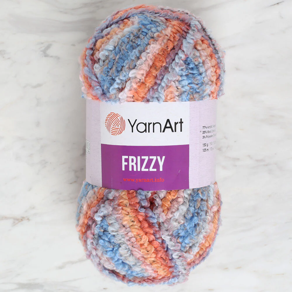 Yarnart Frizzy Yarn, Variegated - 410